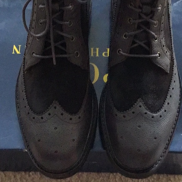 New Men’s Ralph Lauren wing tip shoe boot - Picture 5 of 10